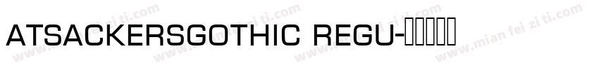 atsackersgothic regu字体转换
